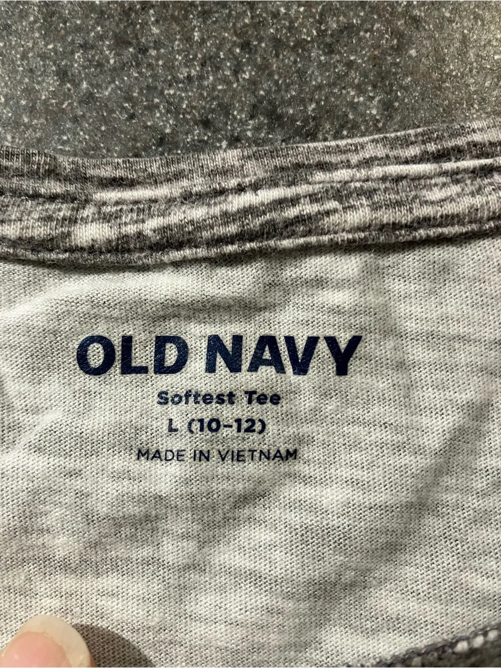 Old Navy Heathered Gray Long-Sleeve Layered-Look Top